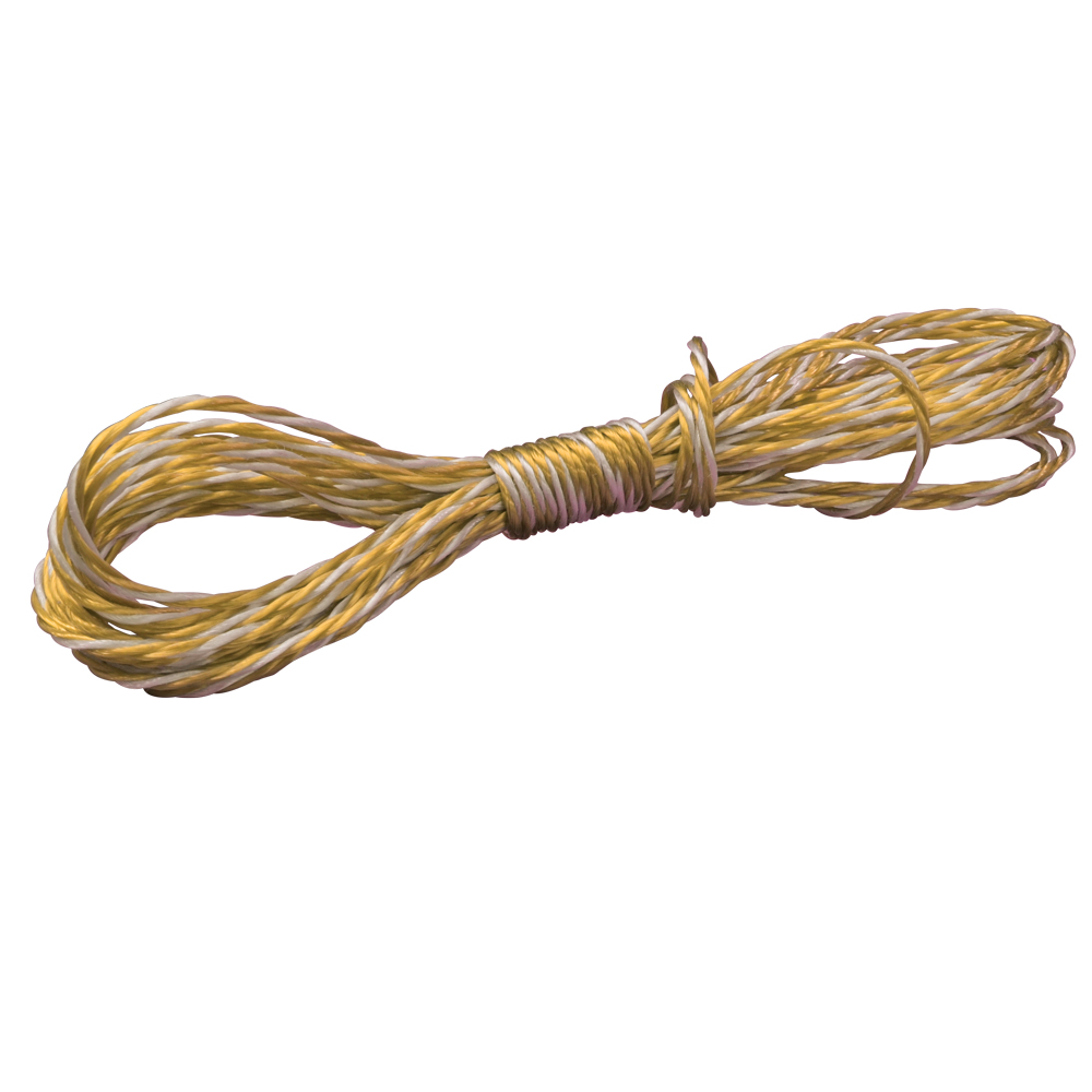 [GM-15CUERDA257SM] CUERDA DE POLIPROPILENO PARA TENDEDERO 4MMX15M AMARILLO