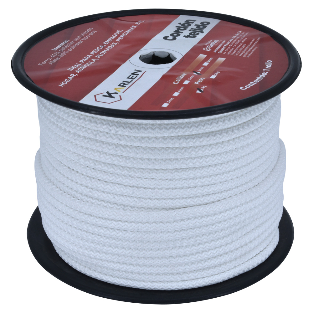 CORDON TEJIDO POLIESTER 5MM 1KG