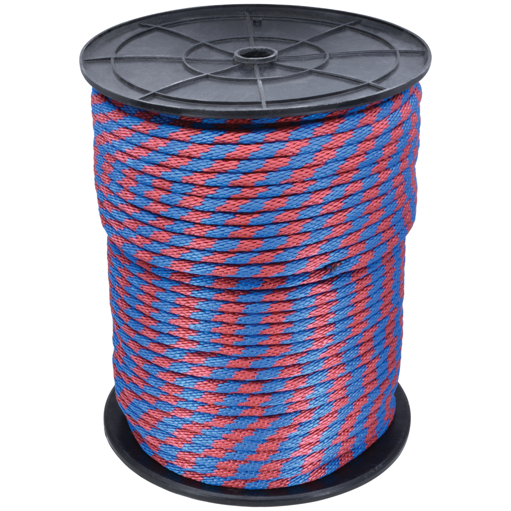 CUERDA TRENZADA POLIPROPILENO 1/2" AZUL/ROJO 10KG