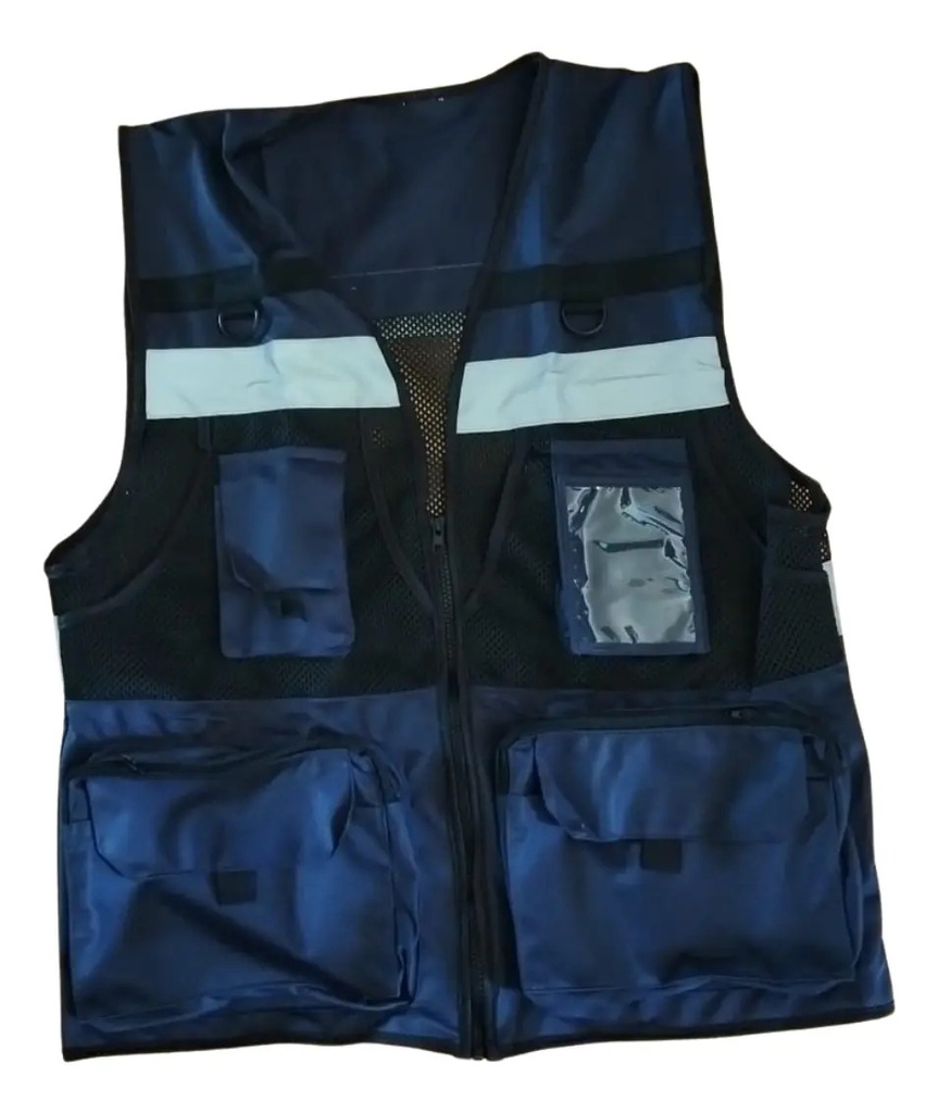 [BL-100-106XL-AZUL] Chaleco de Seguridad Reflejante Malla Transpirable Azul Talla XG WEISCO Alta Visibilidad