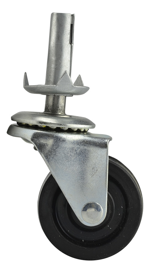 RODAJA PLANA 1.5/8" CON ESPIGA PARA MADERA (4 PIEZAS)