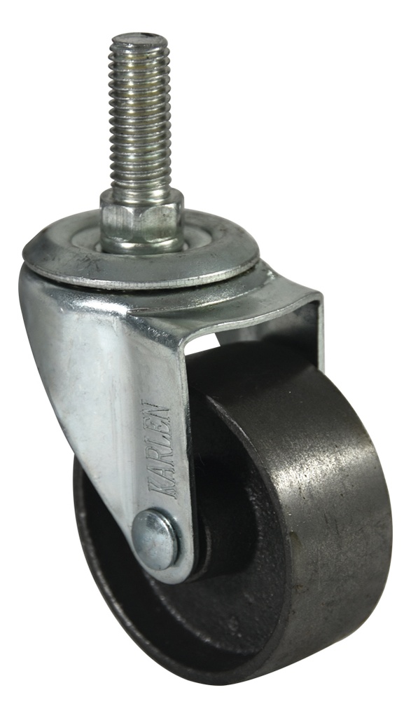 Rodaja Fundida 65MM Giratoria Con Rosca DK002-SS25