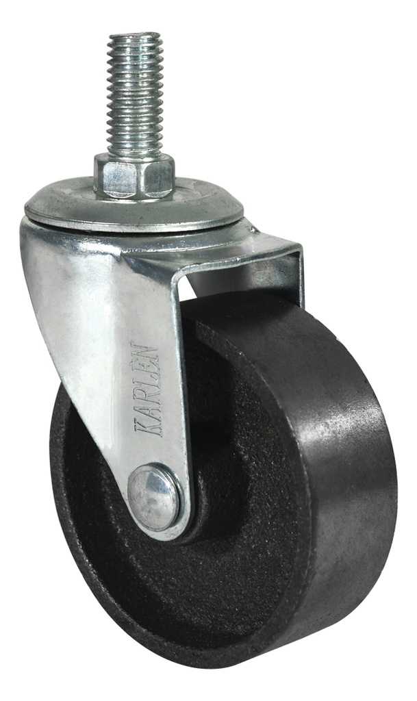 [GM-14RODAJA171CH] Rodaja Fundida 75MM Giratoria Con Rosca DK002-SS03