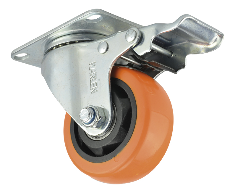 Rodaja Industrial 100MM Placa Giratoria/freno 2S180100