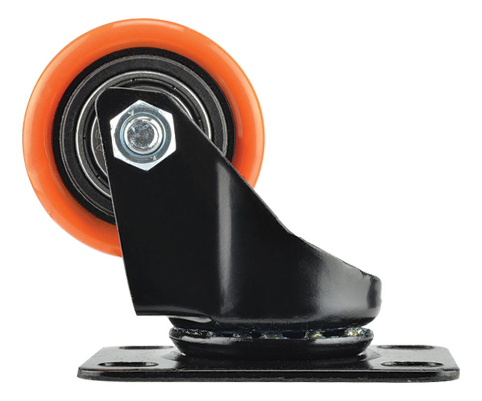 Rodaja Industrial 1S020040BK Placa/giratoria 40MM Naranja