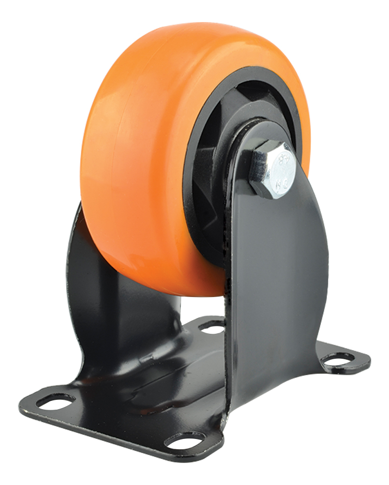 RODAJA INDUSTRIAL 1R020040BK PLACA/FIJA 40MM NARANJA