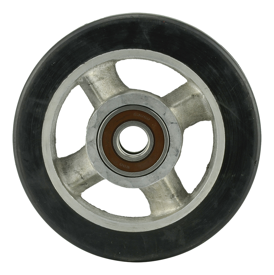 RUEDA CON RIN DE RAYO ALUMINIO 8 1/2X2 CON 2 BALEROS