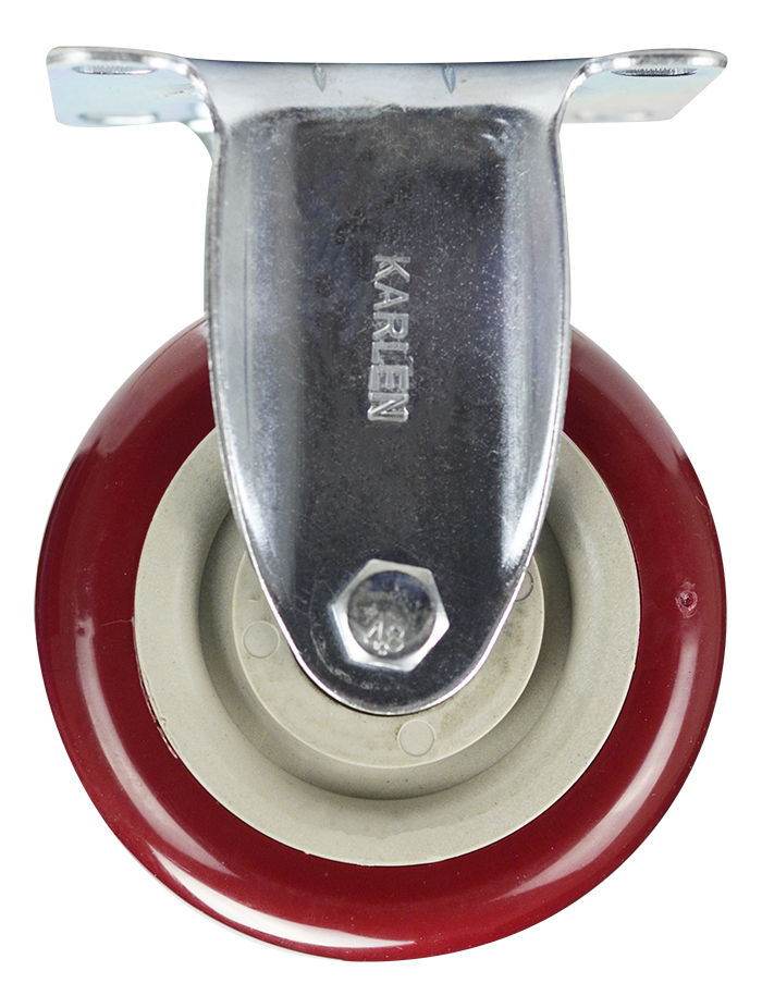 RODAJA PLACA FIJA 100MM DE POLIURETANO