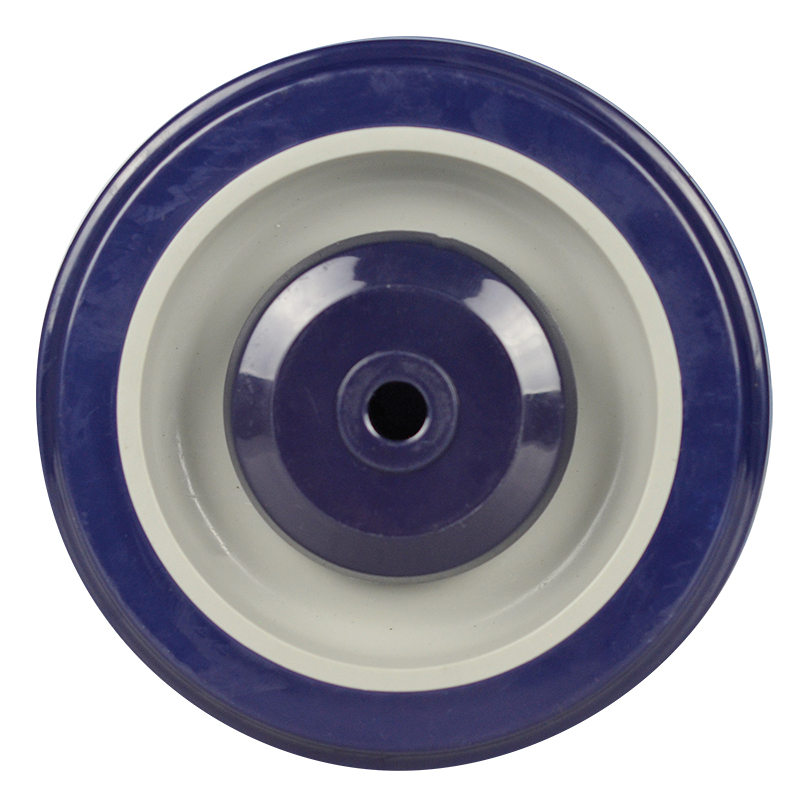 RUEDA PARA CARRITO DE SUPERMERCADO DE PVC 5" (125MM)