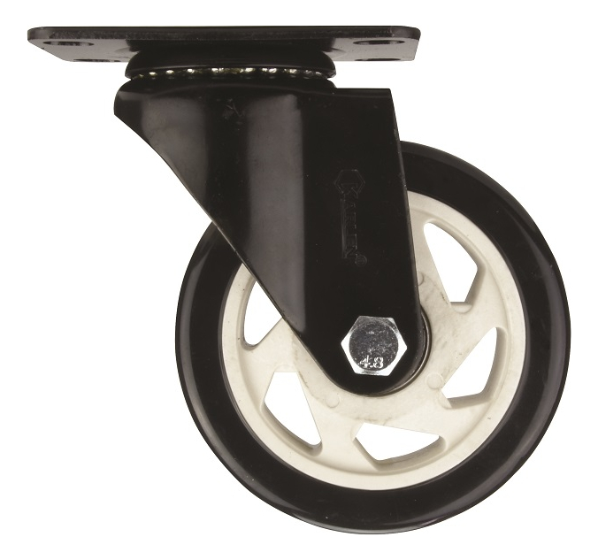 RODAJA INDUSTRIAL 25100ZK PLACA/GIRATORIA 100MM NEGRA