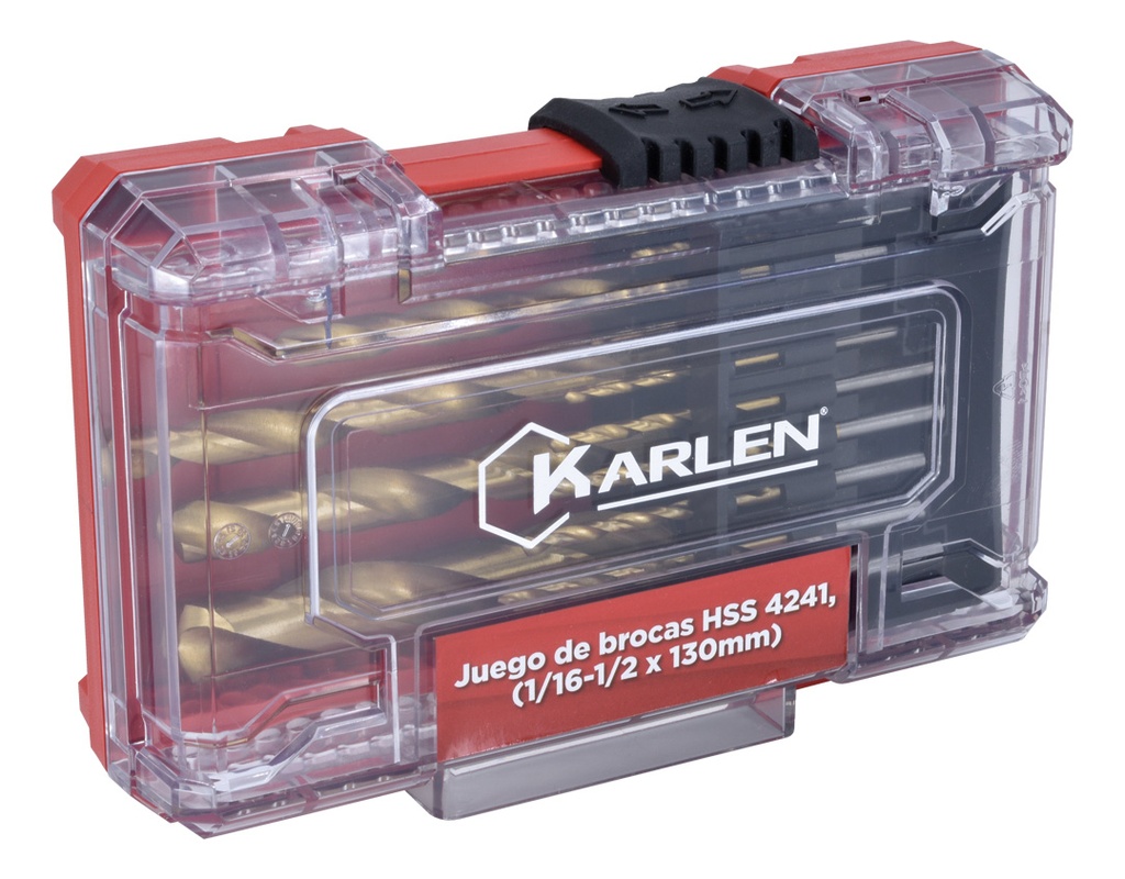 JUEGO DE BROCAS HSS 4241, DIN338, 14 PIEZAS (1/16-1/2X130mm)