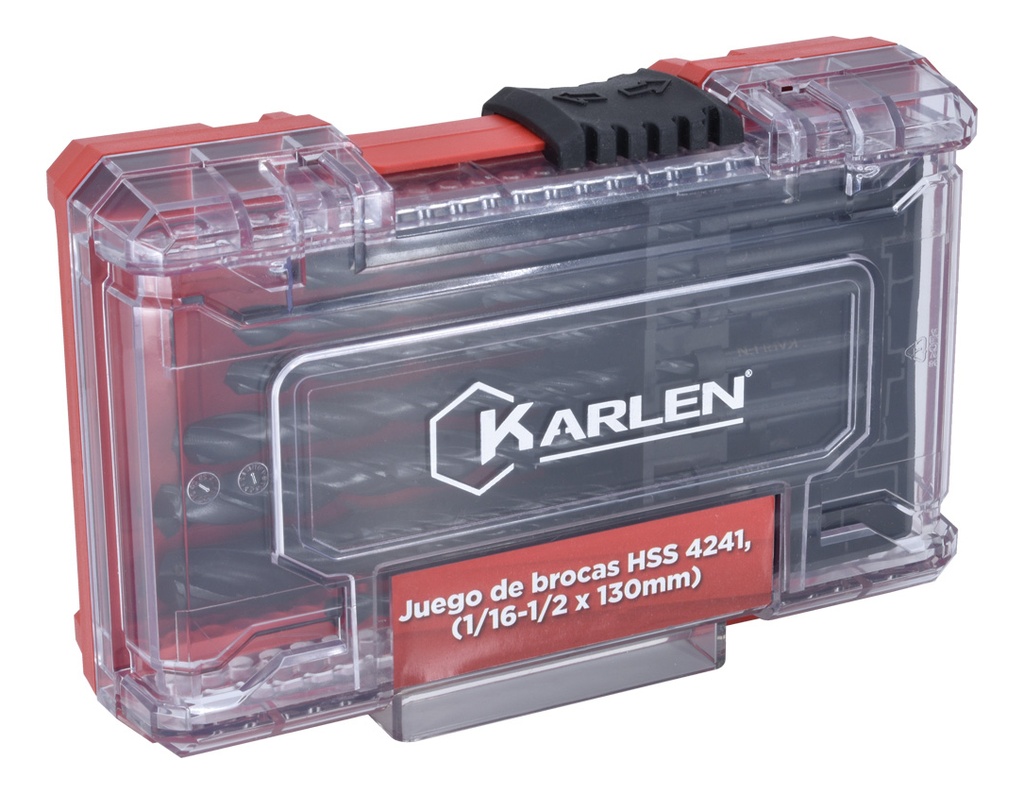 JUEGO DE BROCAS HSS 4241, DIN338, 21 PIEZAS (1/16-1/2X130mm)