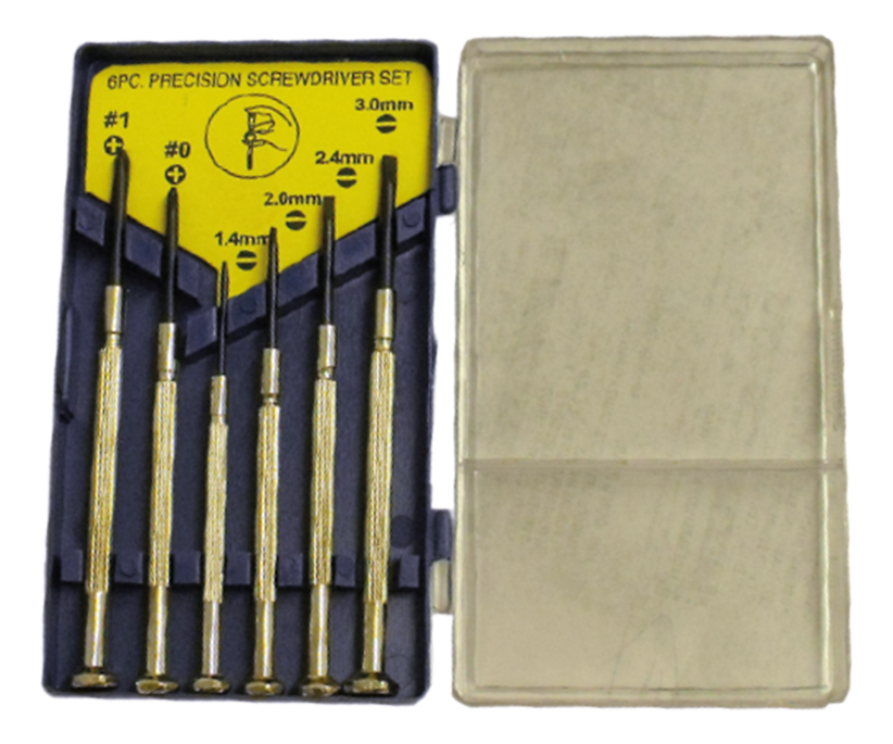 [GM-14DESARM392PW] Juego Desarmadores Para Joyero Puntas Mixtas 6 Piezas