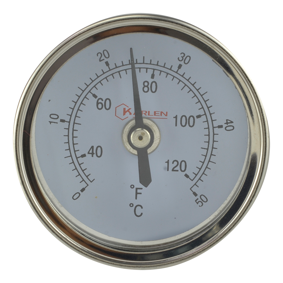TERMOMETRO INDUSTRIAL 1/2"NPT S-6" 0/50 C T300C