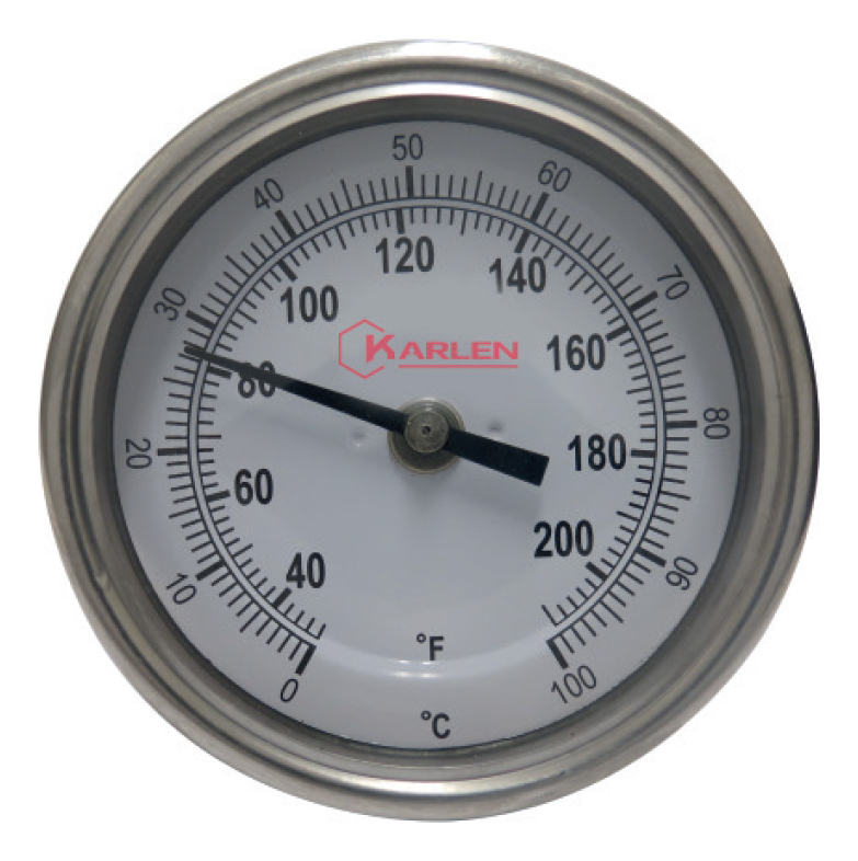 TERMOMETRO INDUSTRIAL 1/2"NPT S-3" 0/100 C A300C-3