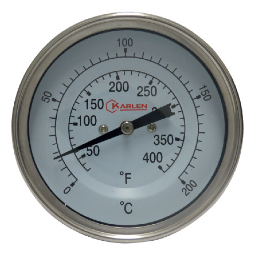 TERMOMETRO INDUSTRIAL 1/2"NPT S-6" 0/200 C A300C-3