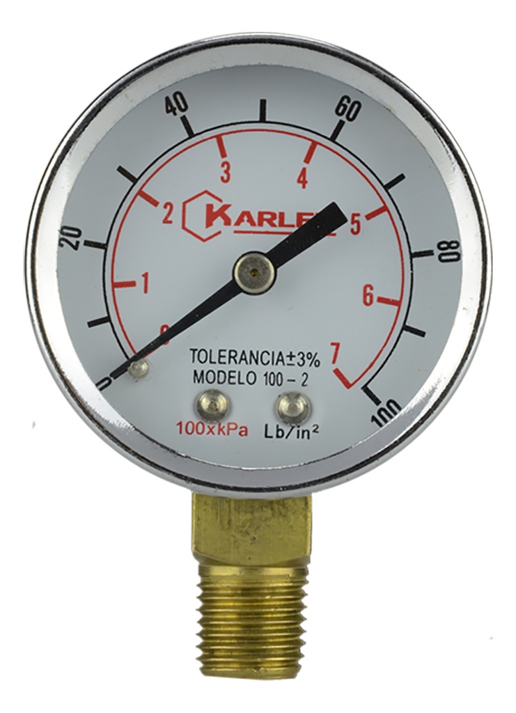 MANOMETRO 2" 160PSI 1/4"NPT C160-2 CROMADO