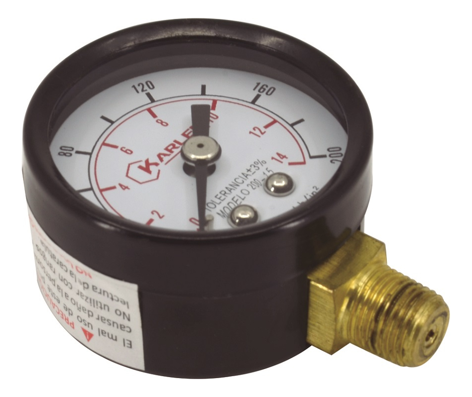 Manómetro 1 1/2" 200PSI 1/8"NPT 200-1.5