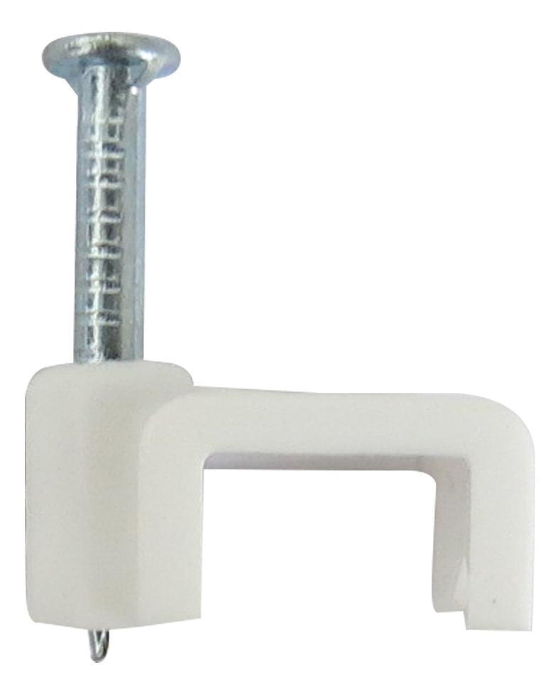GRAPAS CABLE PLANO (BLANCA) XLS14MM (100 PIEZAS)