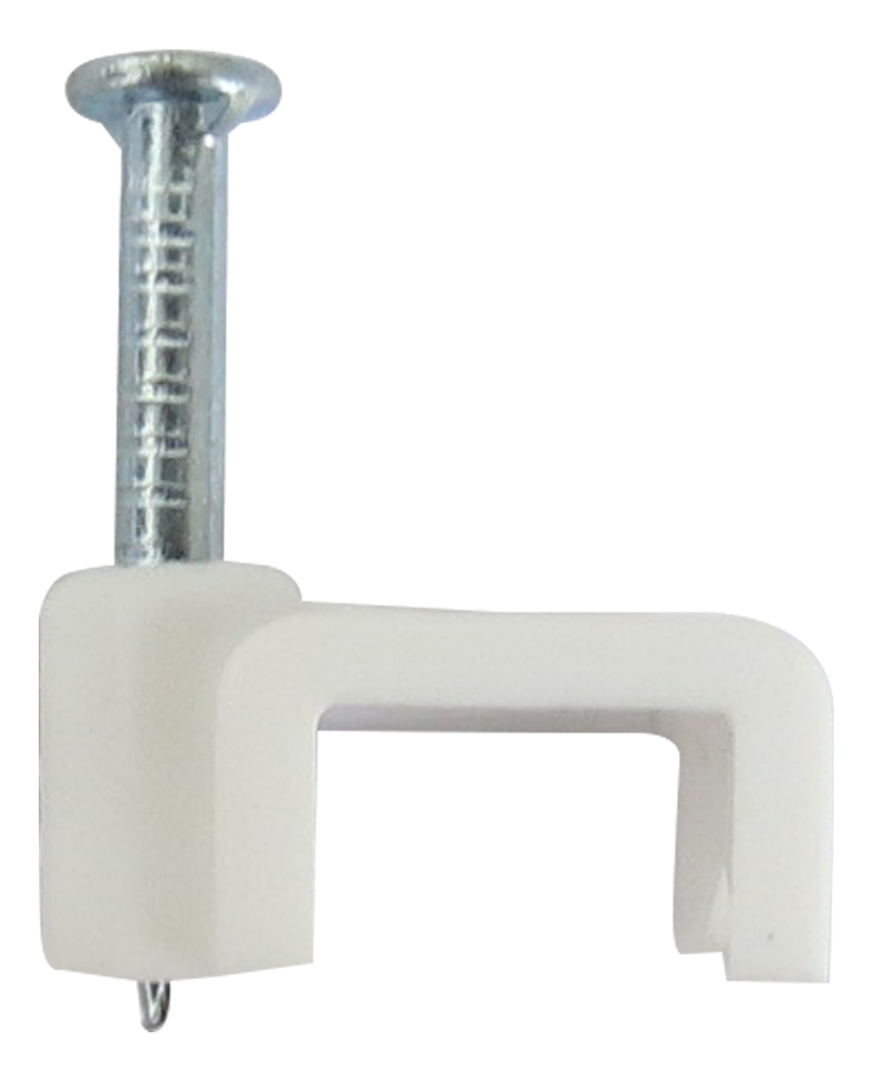 Grapas Cable Plano (blanca) XLS7MM (100 Piezas)