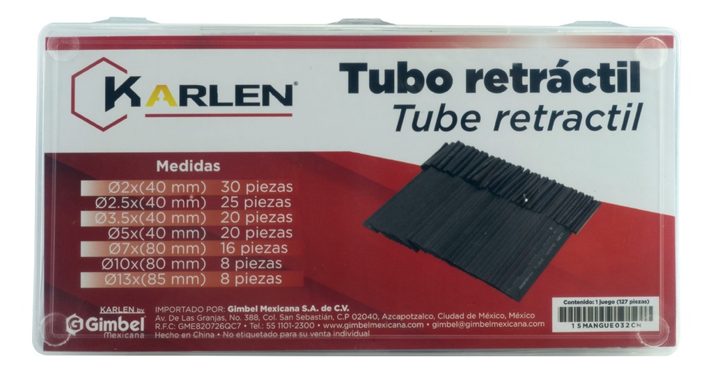Tubo Retractil (127 Piezas)