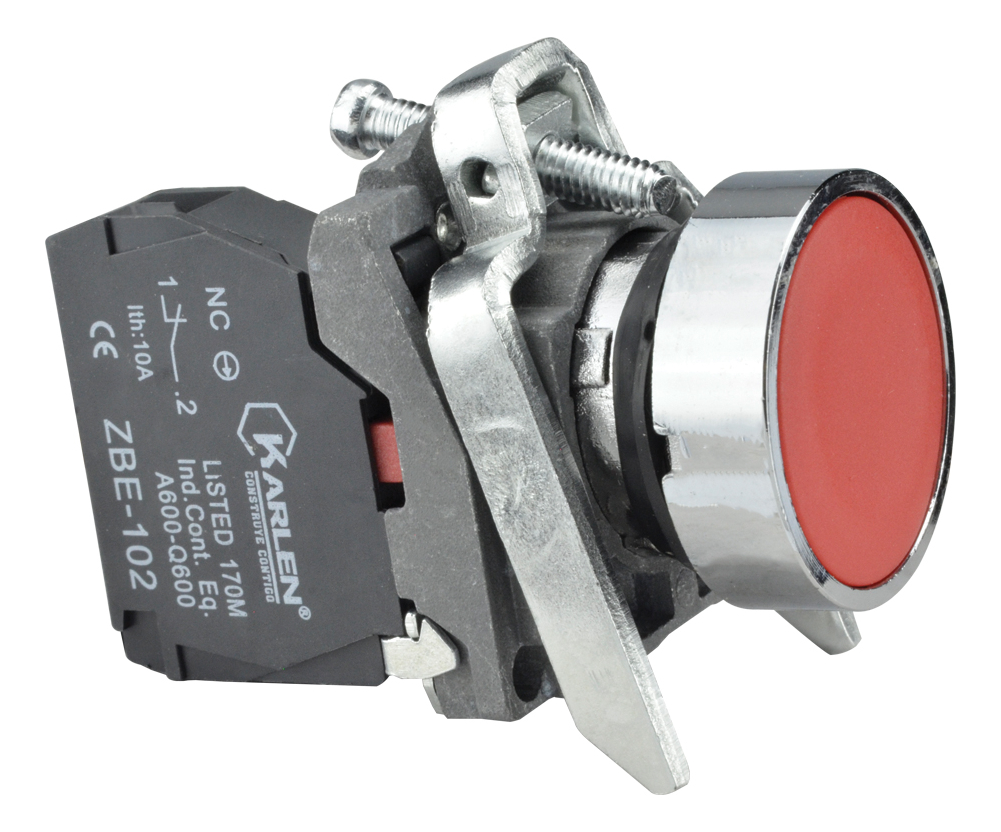 Botón Pulsador Negro/Abrir para Arrancador Eléctrico SB4-BA21 NC 220Vca