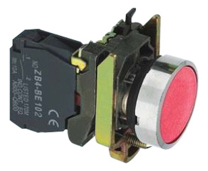 Botón Pulsador Verde Abrir/Cerrar para Arrancador Eléctrico SB4-BA35 220Vca NA+NC