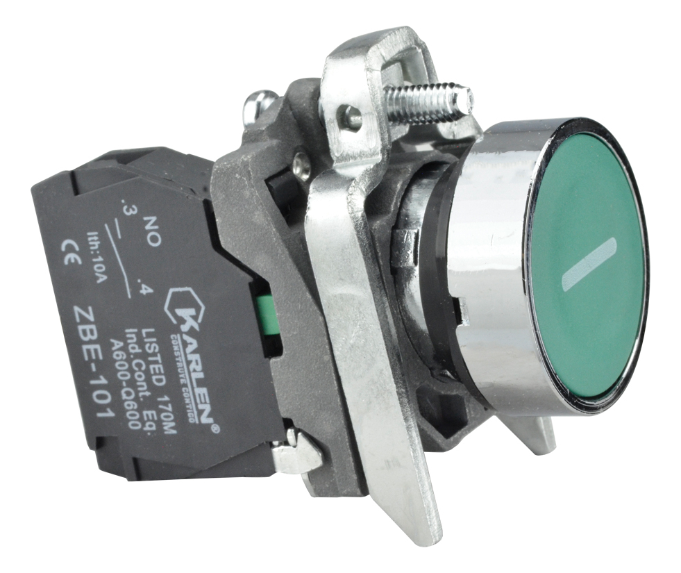 BOTÓN PULSADOR CON SÍMBOLO ENCENDIDO/ARRANQUE VERDE SB4-BA3311 NA