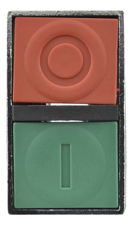 BOTÓN PULSADOR DOBLE PARO/ARRANQUE VERDE/ROJO SIN SÍMBOLO  SB4-BL8325,220Vca
