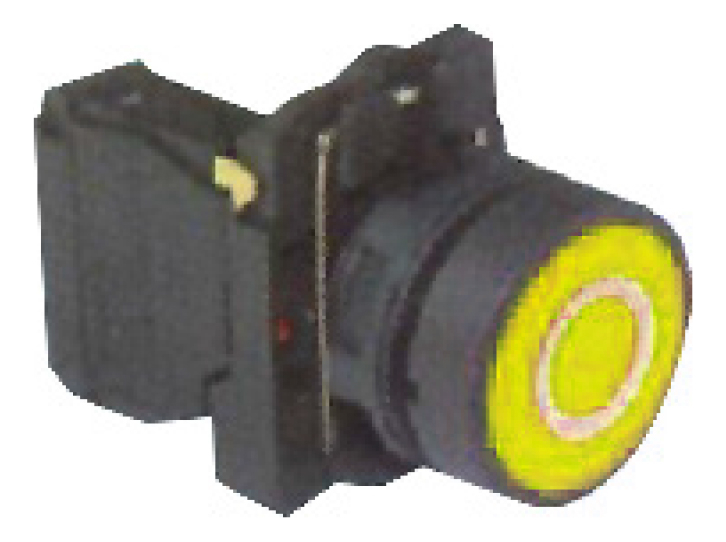 BOTON PULSADOR CERRAR AMARILLO SIN SIMBOLO SB5-AA31