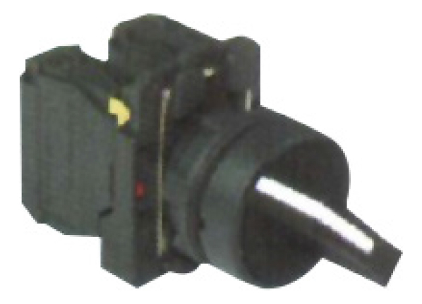SELECTOR DE PERILLA DE 3POSICIONES ABRIR/BLOQUEO NEGRO SB5-AD33, 220Vca