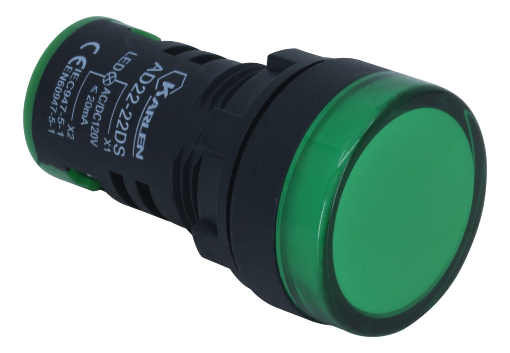 BOTON PULSADOR CON LUZ LED AD22-22DS