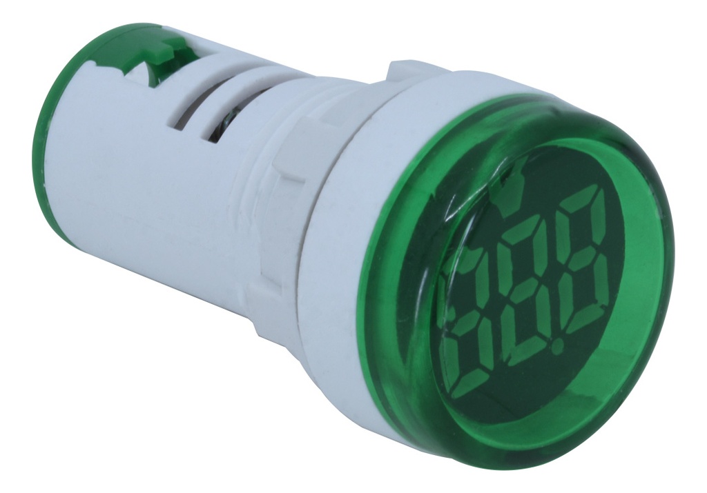 BOTON PULSADOR CON MEDIDOR DE VOLTAJE 22MM