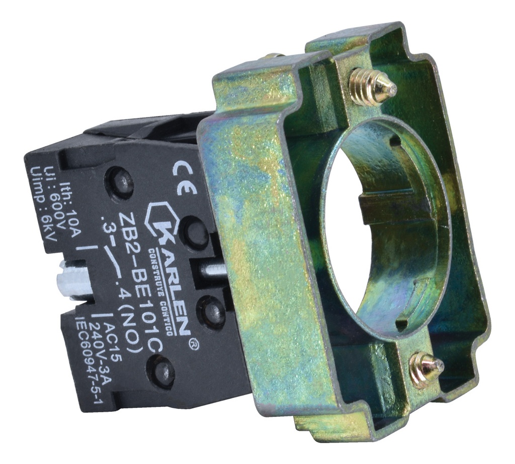 Conjunto Base Botón Prensor y Selector SB2-BW06 220Vca