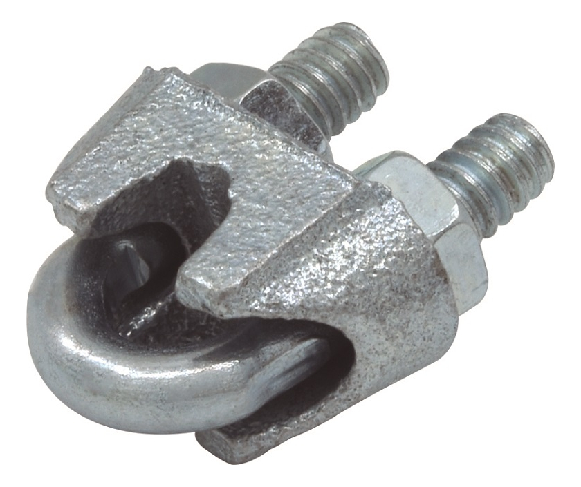 NUDO GALVANIZADO CON RANURA PARA CABLE 1/8"-3MM