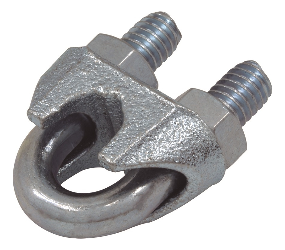 NUDO GALVANIZADO CON RANURA PARA CABLE 5/16"-8MM