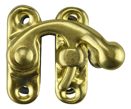 CERRADURA PEQUEÑA 18.7X25.8MM ORO CON BOTON NEGRO 06203 10pz