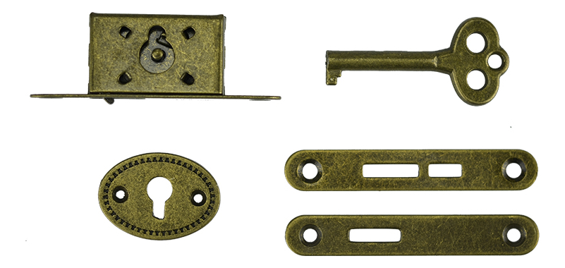 Cerradura Pequeña 2.8x2.2mm Níquel 10 Piezas