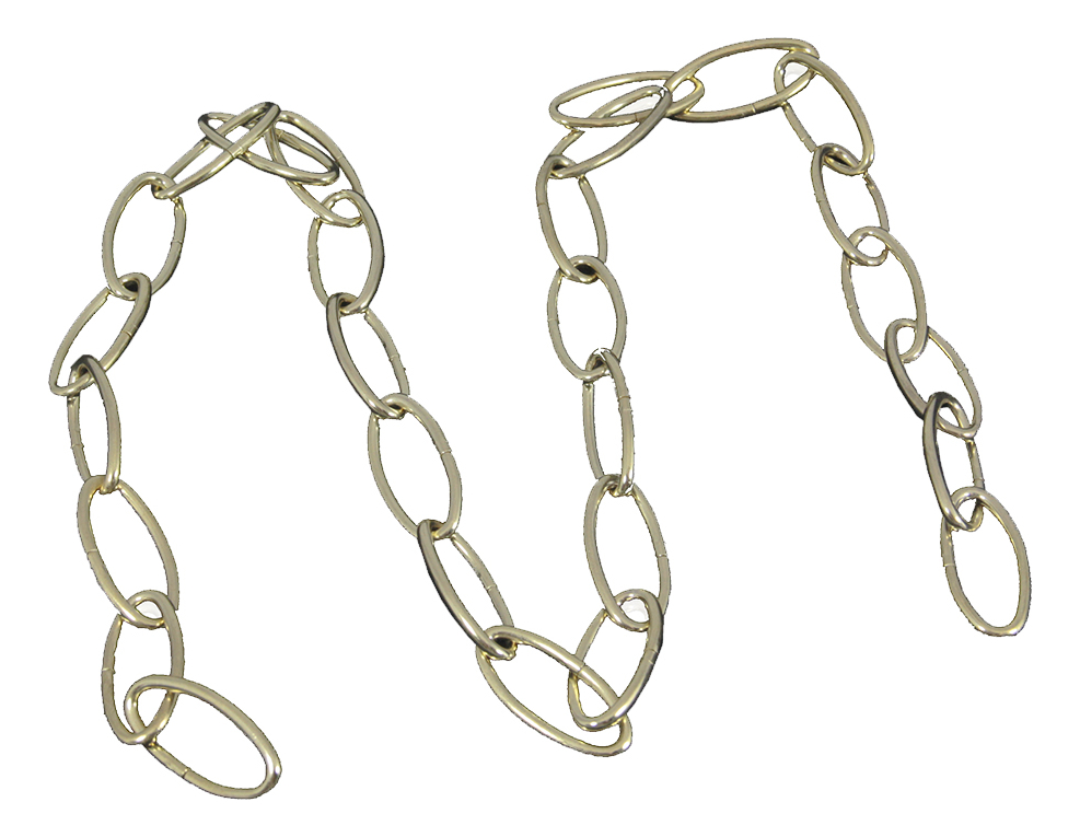 CADENA DE CANDIL 3X16X37MM LATONADA 91CM