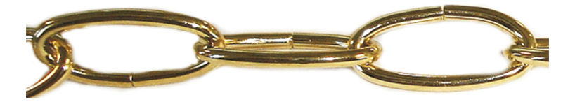 CADENA DE CANDIL 3.5X15X39MM LATONADA 91CM