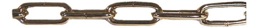 Cadena de Candil 2.5X12X25MM Niquelada 92CM