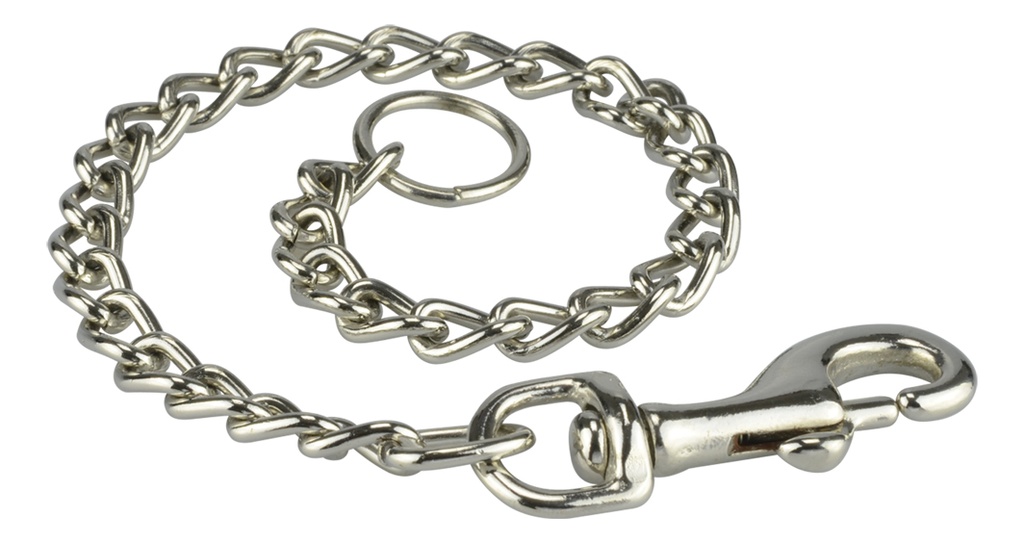 Cadena Con Argolla y Destorcedor 375 X 2.4 MM Cromada