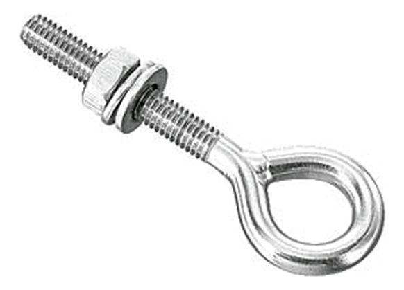 Argolla con Tornillo y Tuerca 1/4"X2"