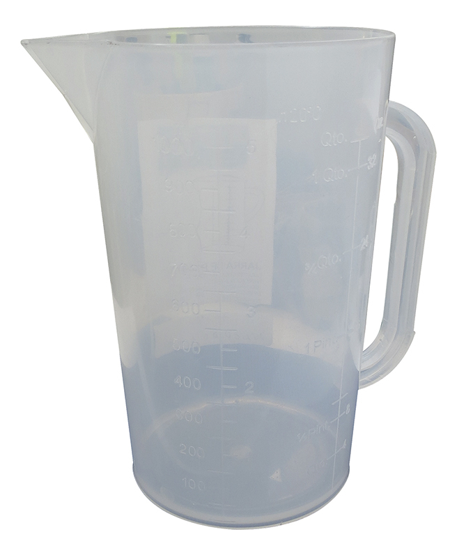 MEDIDA PLASTICO TRANSPARENTE ESCALA 1LT