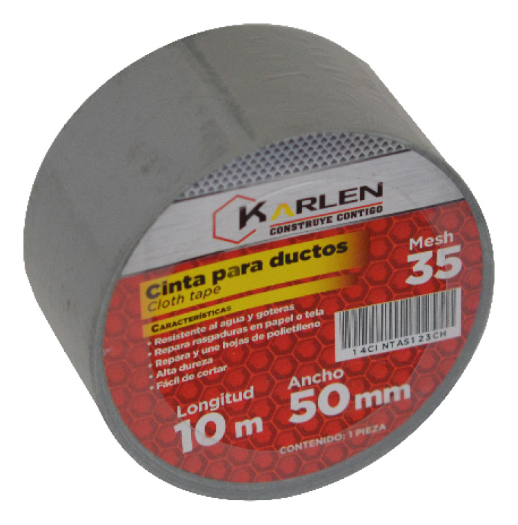 [GM-14CINTAS123CH] Cinta para Ductos PE 10mx50mm Gris