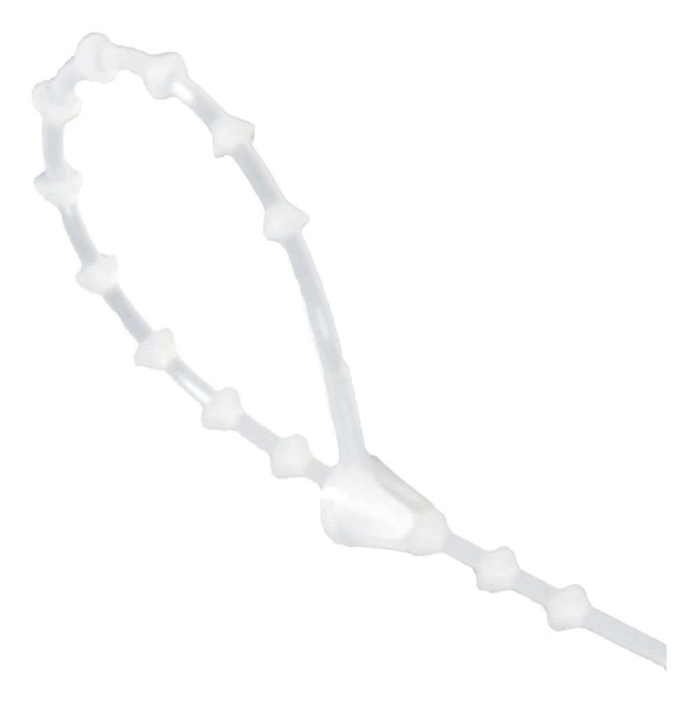 Cinta para Atar Redonda 100mm Blanco 50 Piezas