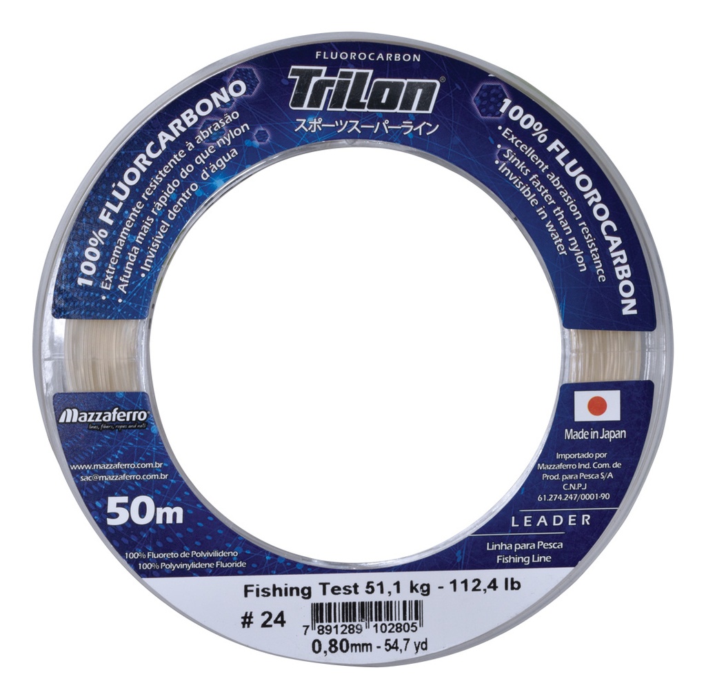 [GM-15HILONY135MA] HILO DE PESCA TRILON LEADER LINE - FLUOROCARBON 50M - MM: 0,80 BLANCO