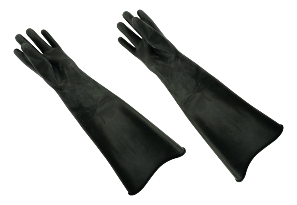 GUANTE INDUSTRIAL NEGRO CORTO 375MM NO.9