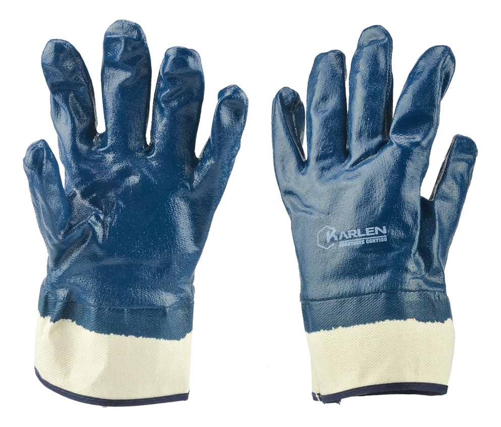 Guantes Recubiertos de Nitrilo Gde N01