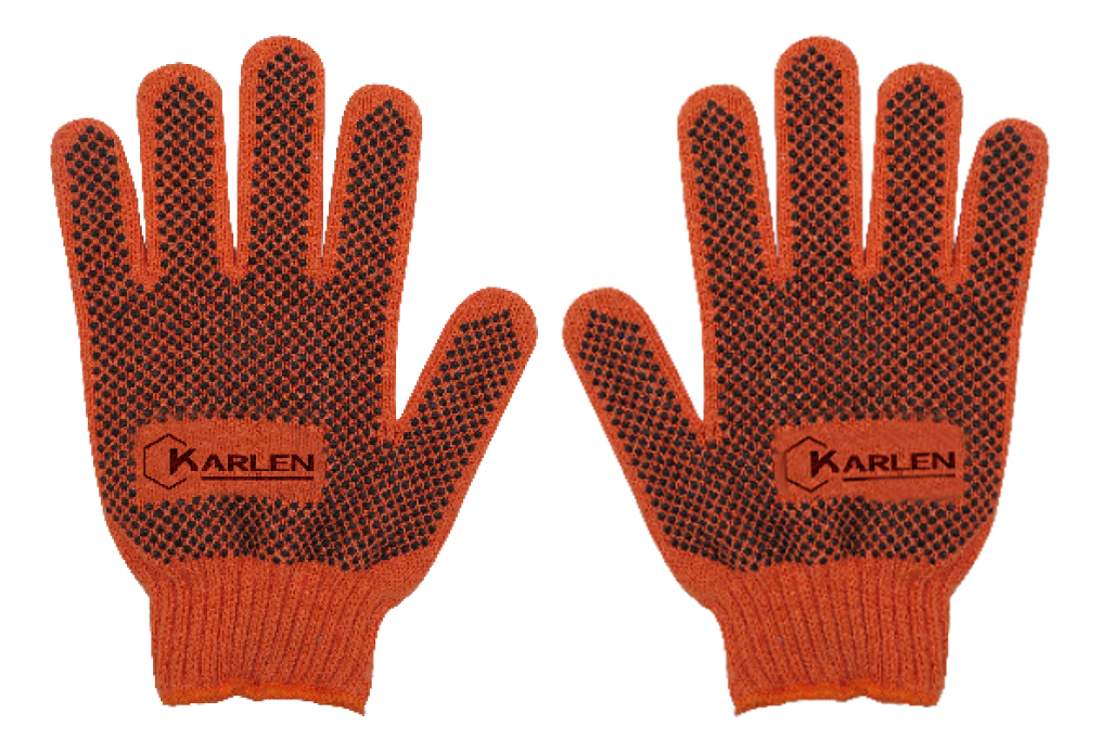 GUANTE JAPONES NARANJA 2 LADOS PVC AK5530K